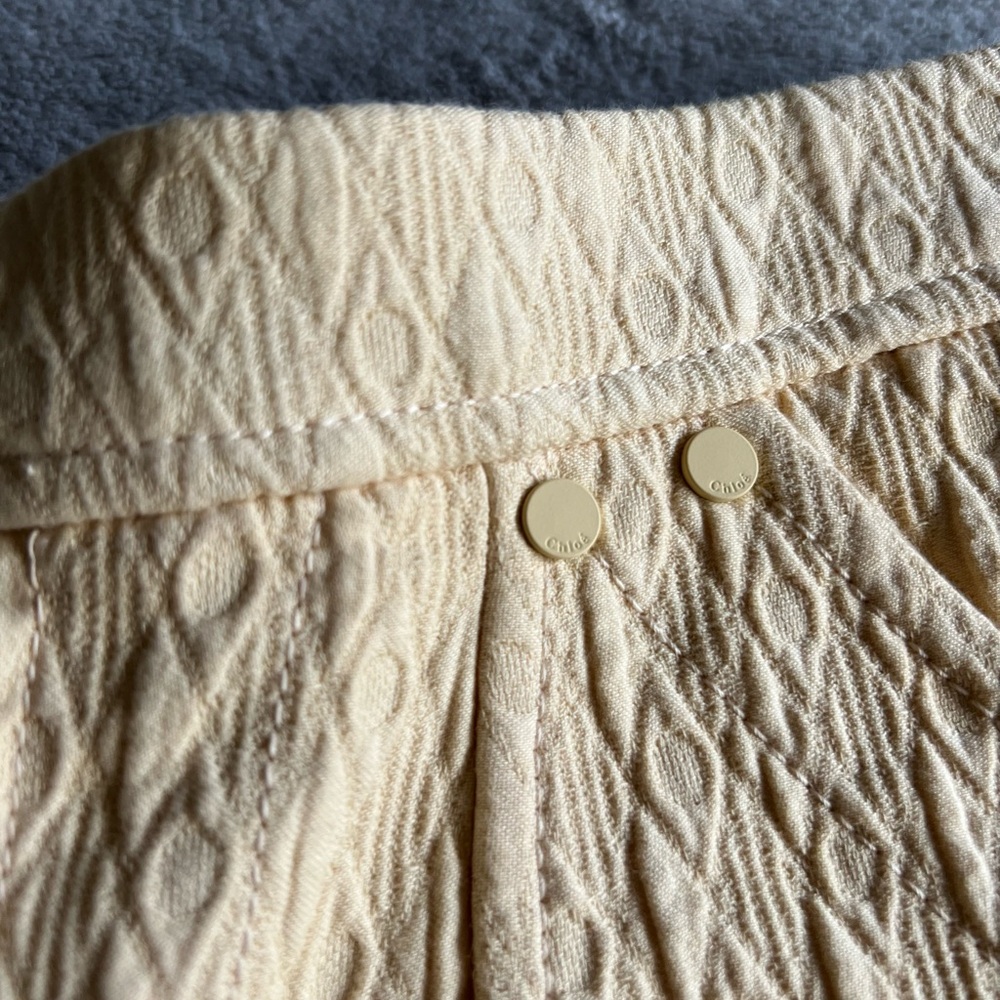 COPY - CHLOÉ - Quilted cotton jacquard shorts in beige - Picture 8 of 13
